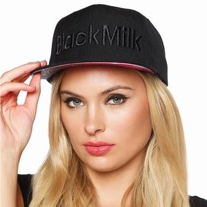 BLACK MILK GALAXY PURPLE BLACK SNAPBACK HAT